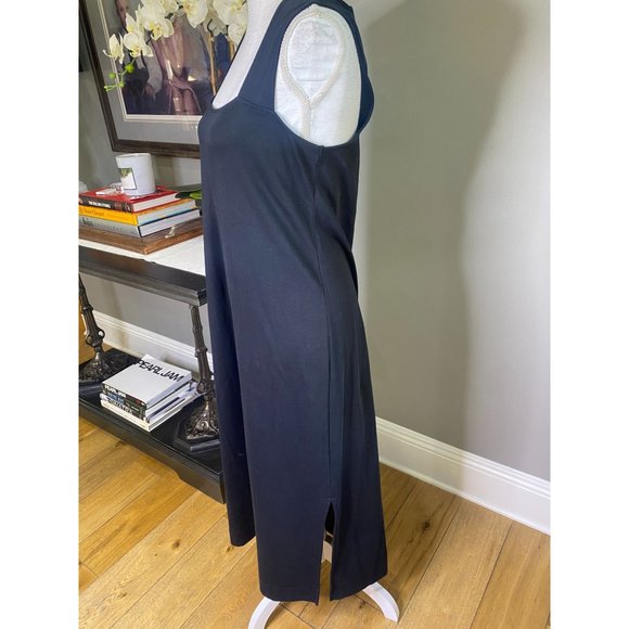 Vince Black Sleeveless Square Neck Wrap Mini Dress Women's Size Large L - Picture 7 of 11